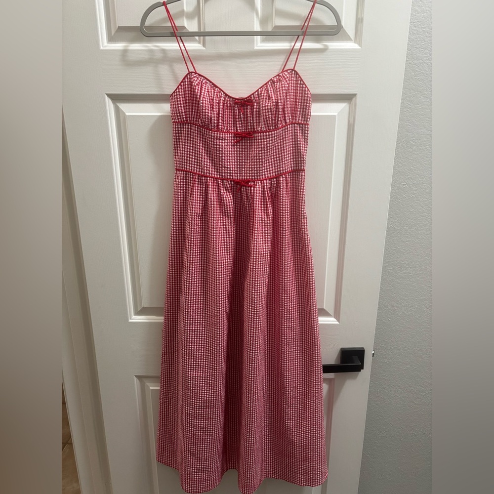 Doen Belline Dress in Rouge La Maddalena Gingham - Picture 5 of 9